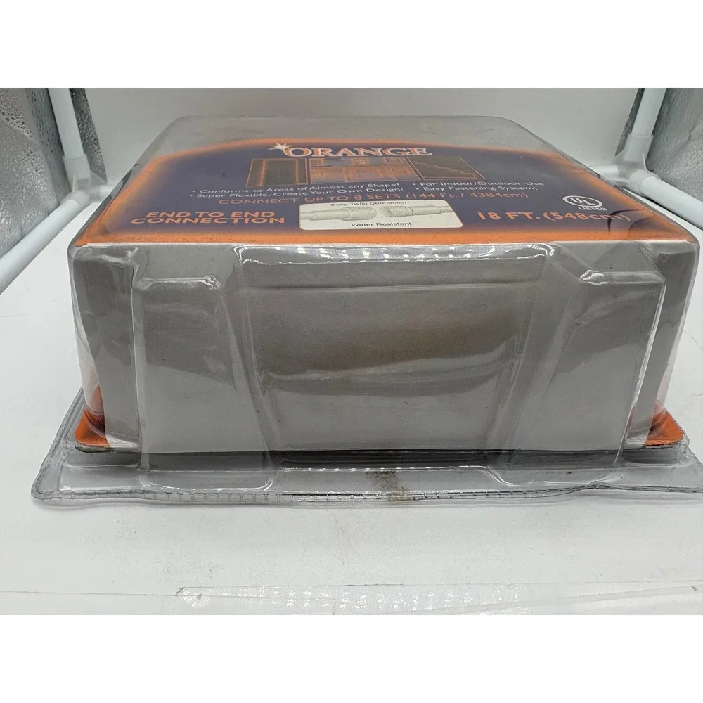 All Hallows Professional Series Plus 18 FT Orange Tube Rope Lights Halloween NIB